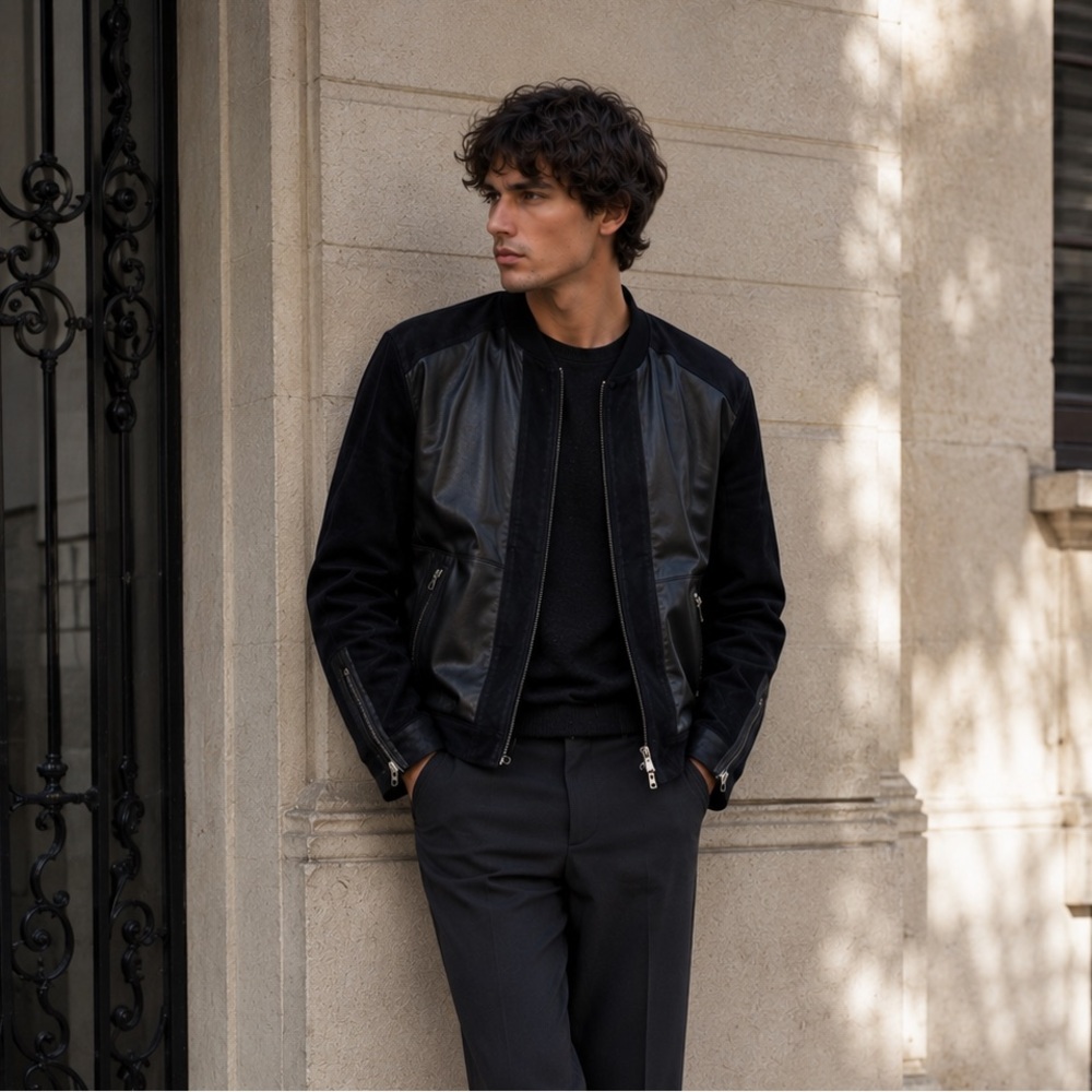 100% goat leather men’s jacket